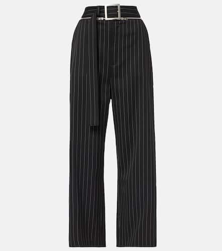 Pinstripe high-rise virgin wool wide-leg pants - Jean Paul Gaultier - Modalova