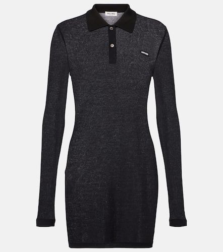 Ribbed-knit cotton jersey polo dress - Miu Miu - Modalova