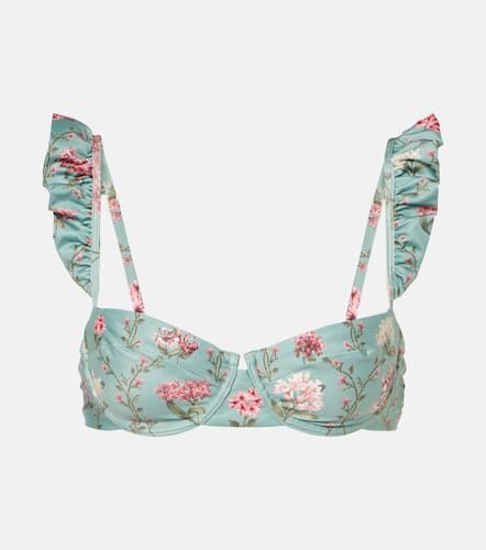 Kiwi floral ruffled bikini top - Agua by Agua Bendita - Modalova