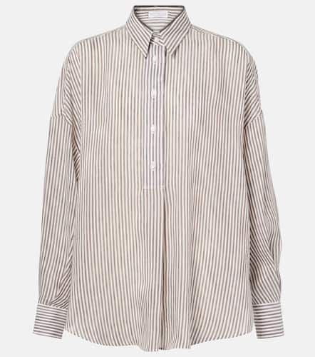 Striped linen and silk shirt - Brunello Cucinelli - Modalova