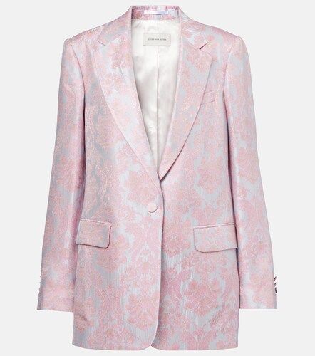 Blazer in jacquard floreale - Dries Van Noten - Modalova