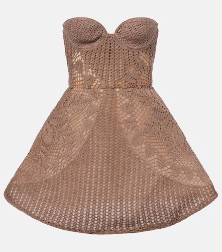 Vestido bustier calado de croché de algodón - Magda Butrym - Modalova