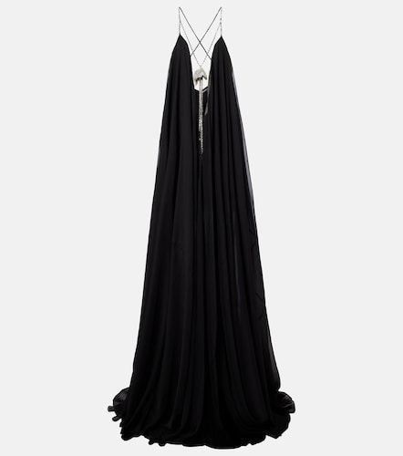 Abito lungo in chiffon con cristalli - David Koma - Modalova