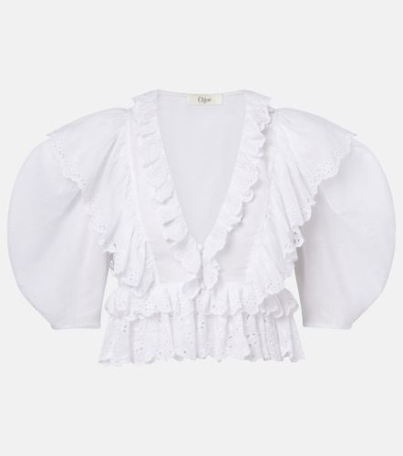 Chloé Top de algodón bordado - Chloe - Modalova