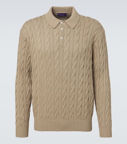 Pullover polo in cotone e seta a trecce - Ralph Lauren Purple Label - Modalova