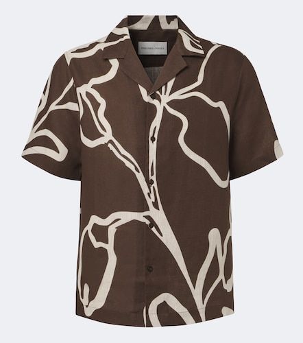 Camisa bowling de lino estampada - Frescobol Carioca - Modalova