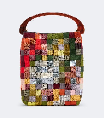 Borsa a mano Small patchwork con paillettes - Dries Van Noten - Modalova