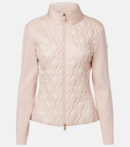 Cárdigan de algodón con paneles de plumas - Moncler - Modalova