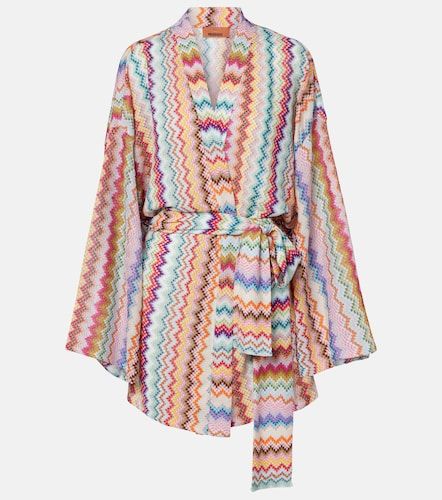 Cárdigan envolvente oversized de lamé en zigzag - Missoni - Modalova