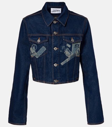 Cropped denim jacket - Jean Paul Gaultier - Modalova