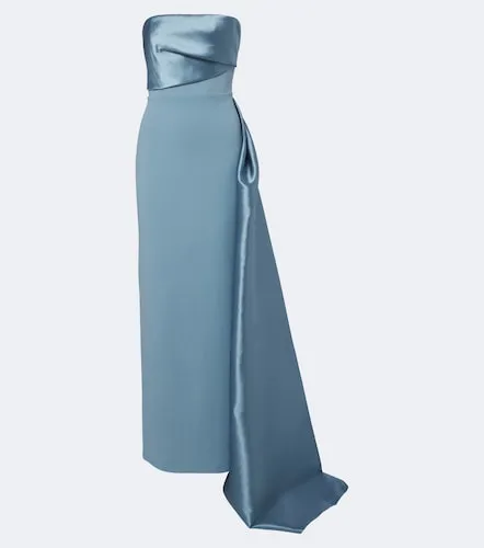Kinsley draped satin-trimmed bustier gown - Solace London - Modalova