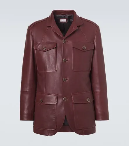 Leather field jacket - Brunello Cucinelli - Modalova