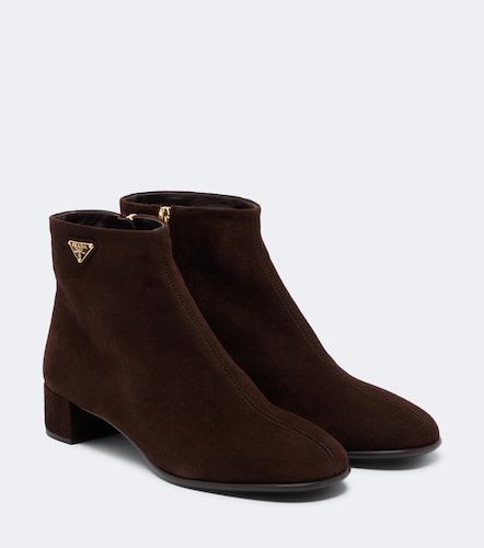 Prada Logo suede ankle boots - Prada - Modalova