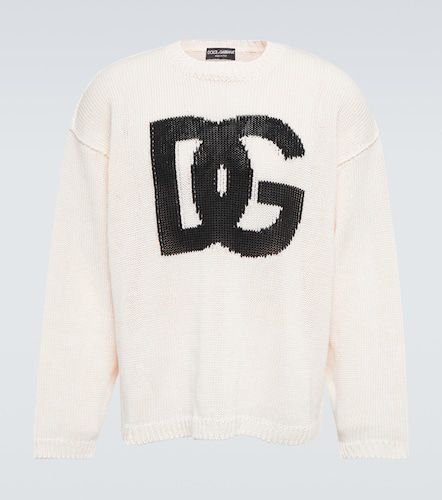 Intarsia linen sweater - Dolce&Gabbana - Modalova