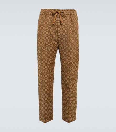 Horsebit jacquard cotton-blend pants - Gucci - Modalova