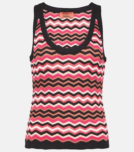 Zig Zag cotton-blend tank top - Missoni - Modalova