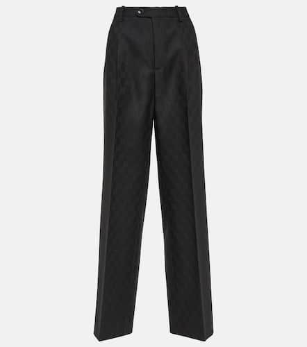 GG jacquard high-rise wool straight pants - Gucci - Modalova