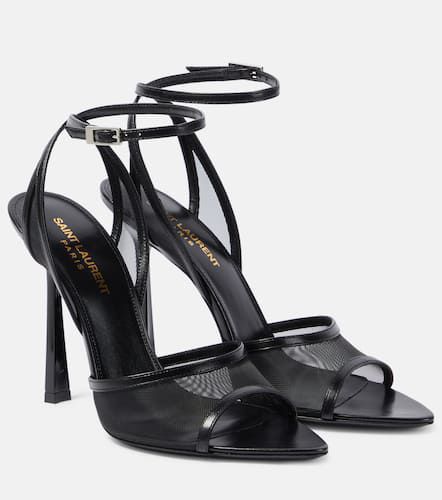 Missy 110 leather-trimmed mesh sandals - Saint Laurent - Modalova