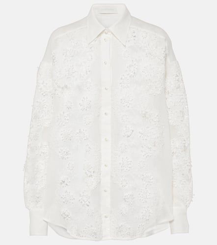 Halliday lace-trimmed ramie shirt - Zimmermann - Modalova