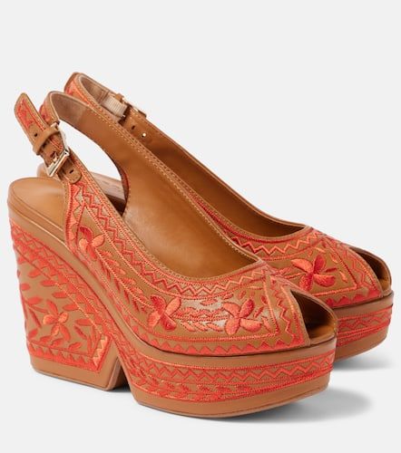 Dylan leather platform wedges - Clergerie - Modalova