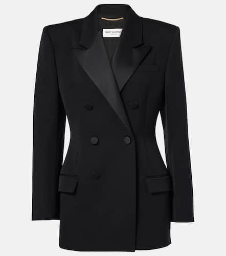 Wool grain de poudre tuxedo jacket - Saint Laurent - Modalova