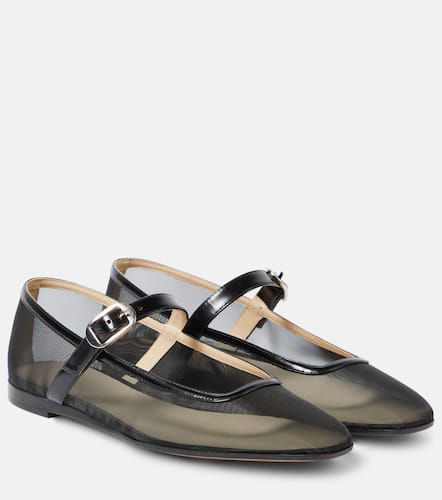 Le Monde BÃ©ryl Patent leather-trimmed mesh flats - Le Monde Beryl - Modalova