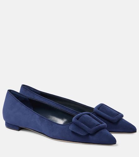 Maysale suede ballet flats - Manolo Blahnik - Modalova