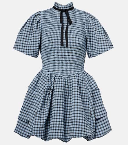 Robe en seersucker à carreaux - Ganni - Modalova