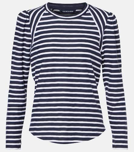 Striped cotton jersey top - Veronica Beard - Modalova