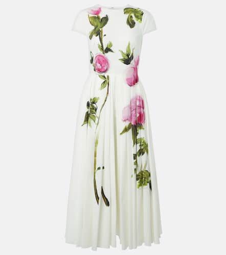 Robe midi en coton à fleurs - Oscar de la Renta - Modalova