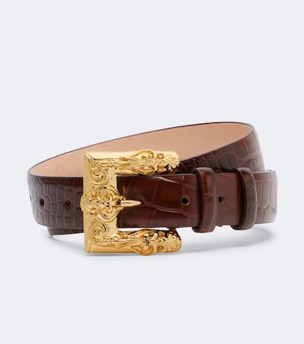 Croc-effect leather belt - Magda Butrym - Modalova
