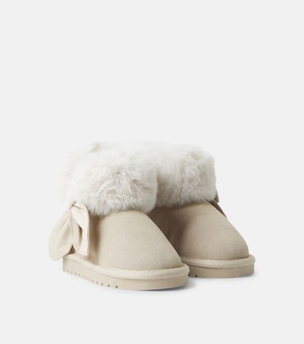 Monnalisa Botas de ante con lazo - Monnalisa - Modalova
