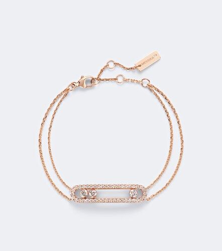 Bracciale Move Classique in rosa 18kt con diamanti - Messika - Modalova