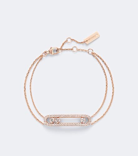 Pulsera Move Classique de oro rosa de 18 ct con diamantes - Messika - Modalova