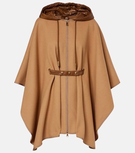 Moncler Belted wool-blend cape - Moncler - Modalova