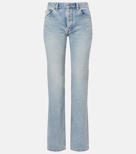 Jeans rectos de tiro alto - Saint Laurent - Modalova