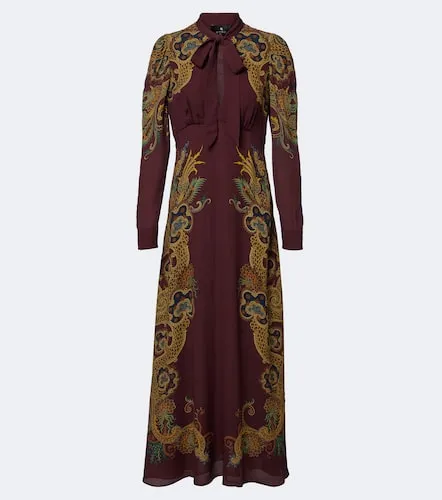 Etro Printed tie-neck maxi dress - Etro - Modalova