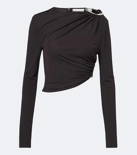 Orica Crystal ruched jersey crop top - Christopher Esber - Modalova