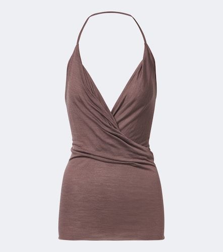 Rick Owens Draped wool and silk top - Rick Owens - Modalova