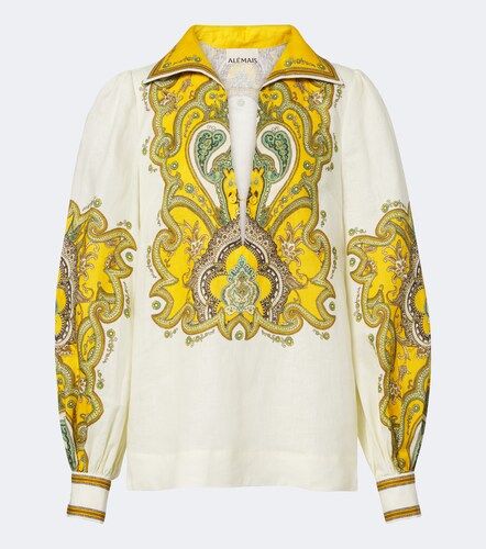 Alemais Porter printed linen blouse - Alemais - Modalova