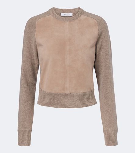Pullover in lana e cashmere con pelle - Max Mara - Modalova