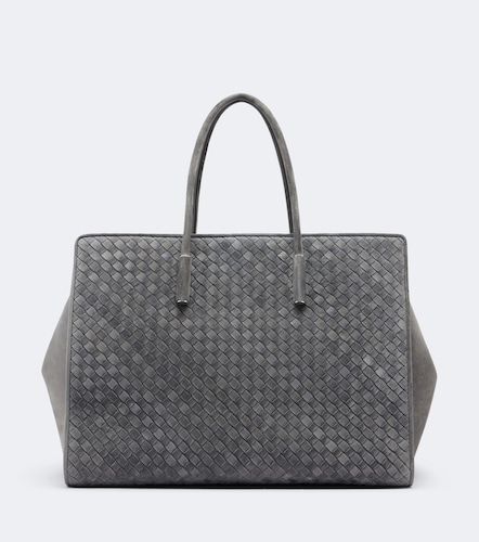 Borsa Barbara Large in suede Intrecciato - Bottega Veneta - Modalova
