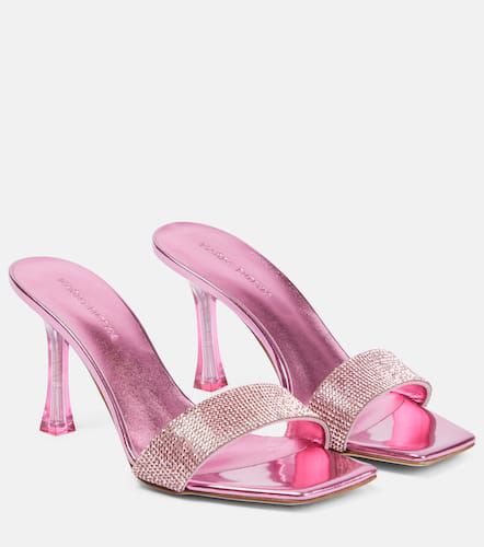 Embellished leather-trimmed PVC mules - Magda Butrym - Modalova