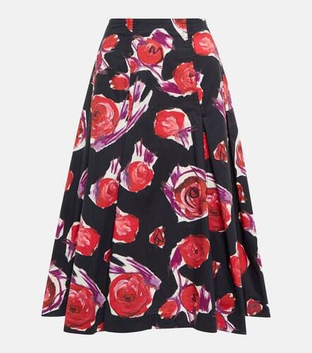 Marni Falda midi de algodón floral - Marni - Modalova