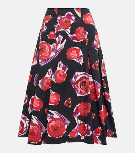 Marni Floral cotton midi skirt - Marni - Modalova