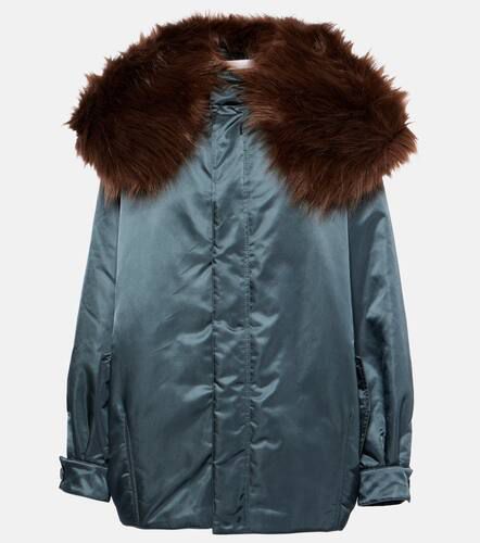 AlaÃ¯a Oversized faux fur-trimmed parka - Alaia - Modalova