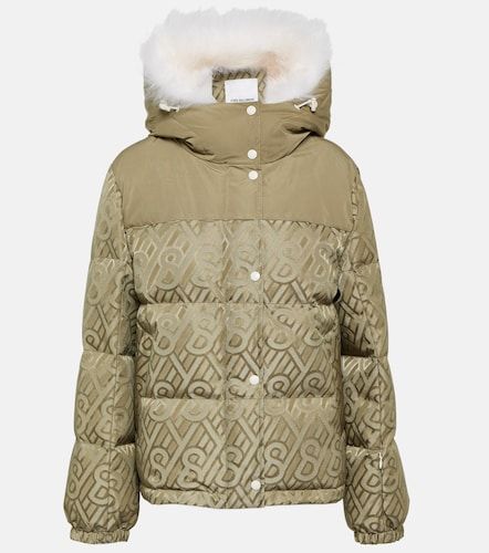 Piumino con shearling e logo - Yves Salomon - Modalova