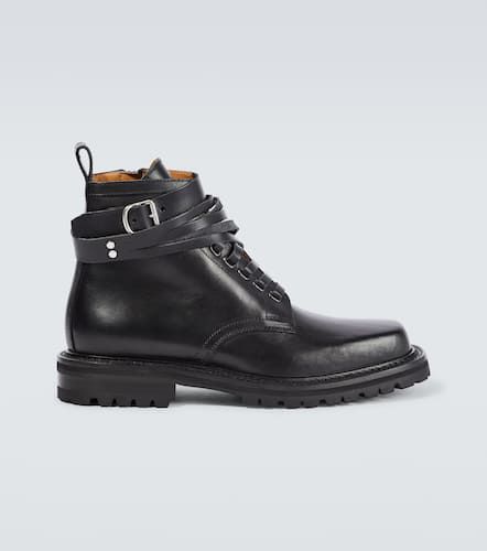 Leather combat boots - Dries Van Noten - Modalova