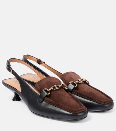 Leather slingback loafer pumps - Tod's - Modalova