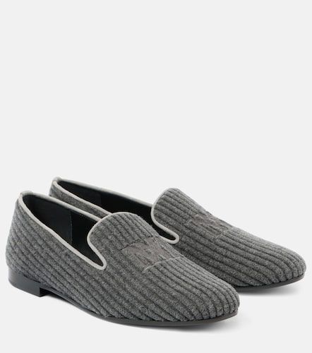 Mocasines de pana de terciopelo con logo - Max Mara - Modalova